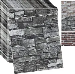 Stunning 3D Effect: Unlike ordinary flat black 3D brick wallpaper, our panels create an amazing 3D effect that adds...