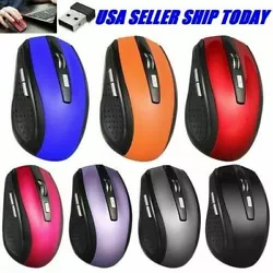 DPI: 800-1200-1600DPI. USB Wireless Optical Mouse for Laptop PC Notebook has an effective distance in further distance...