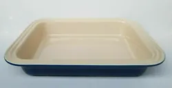 Microwave to oven to table, freezer to oven. Dishwasher safe. Solid dark blue.