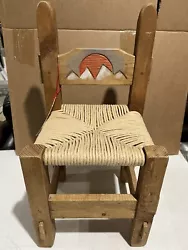 Handcrafted Childs Wooden Chair. This beautiful handcrafted children’s chair originated in Estes Park, Colorado. This...