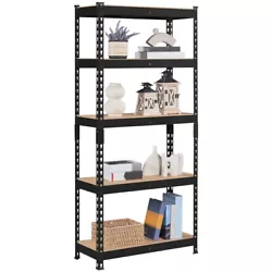 Robust Metal Frame: This 5-tier rack is supported by a galvanized, strong metal frame. The powder-coated surface...