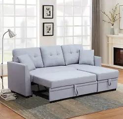Reversible Sectional Sofa:This set includes a left corner seat, right facing corner seat. The chaise of the couch can...