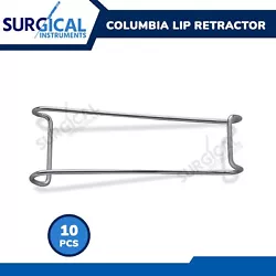 Made with surgical grade stainless steel. 10 pcs Columbia Lip Retractor 5.50