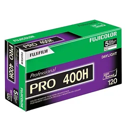 Fuji Pro 400H 120 Professional Color Film. The latest generation of Fujicolor Pro Series films provide single channel...