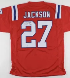 JC Jackson Signed New England Custom Red Football Jersey (BAS) Beckett COA.