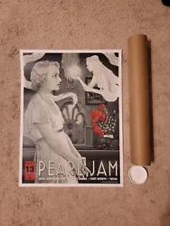 This is a rare and authentic Pearl Jam concert poster from their September 13, 2023, show in Fort Worth, TX. The poster...