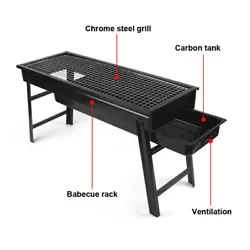 Portable Barbecue Charcoal Grill is wonderful gift for outdoor camping, the unique folding storage makes it easy to...
