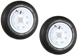 Pre-Mounted Trailer Tires & Wheels; 2-Pack Trailer Tires & Rims Bias Ply 480-12 Load C 4 Lug On 4