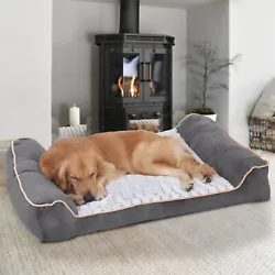 Extra Orthopedic Dog Bed Soft Pet Sofa for Medium Large Dog Cushion Removable.