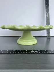 Maioliche Jessica Pedestal Cake Display Stand ItalyThis dessert display dish is a Beautiful jade green color and has a...