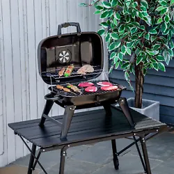 Tired of carrying around a bulky barbecue grill for camping or cookouts?. Outsunny has a small and portable charcoal...