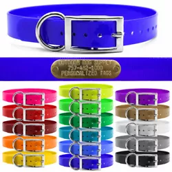 Our premium poly-coated nylon dog collars are 1
