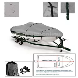 Lowe ST160 O/B premium trailerable boat cover includes a sewn in motor hood. Boat cover color: Gray Color. boat cover...
