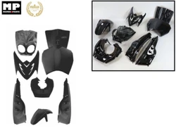 Kit de carénages noirs Mister Parts pour MBK Stunt Naked et Yamaha Slider Naked 50cc 2T. Slider Naked 50 2T (depuis...