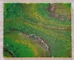 Size of canvas is 10in x 8in.  This painting is hand signed by the artist. Canvas is not sealed, it is raw. Has a small...
