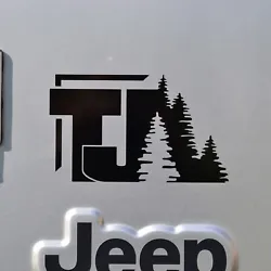 TJ- Jeep Wrangler 1997 to 2006 models. This decal gives you a great way to customize your Jeep. It is 6in x 4in and is...