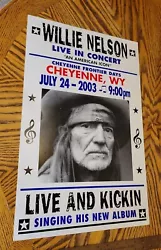 2003 WILLIE NELSON LIVE IN CONCERT CHEYENNE FRONTIER DAYS PROMOTIONAL POSTER. 22