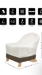 Adirondack-Chair Outdoor Patio Furniture Cover. Waterproof, Dust Proof.