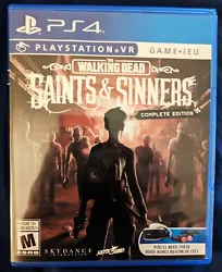 The Walking Dead: Saints & Sinners - Complete Edition - Sony PlayStation PS4 VR. Excellent condition, barely played,...