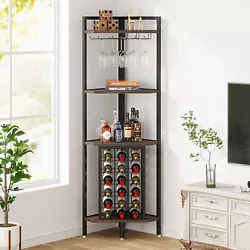 【Large Capacity】This freestanding wine rack holds up to 18 liquor bottles（????????. ）horizontally, which is...