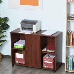 Does the office lack storage space for printers?. With the open and concealed storage rooms, the small printer table...