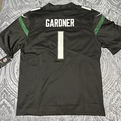 Sauce Gardner Jersey New York Jets Black Large NFL CB Rookie.