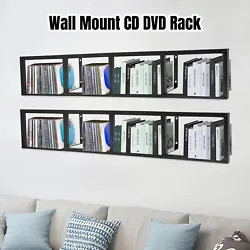 CD DVD Holder Media Storage Rack Stand Organizer Wall Mount 2 Pack Black Details Rounded Design:  Compared with...