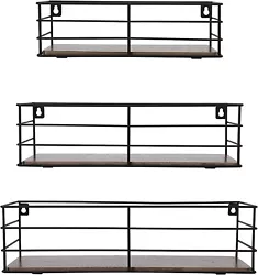 Multifunction Floating Shelves: This wall shelves is suitable for many places, such as bedroom, living room, bathroom,...