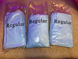 Lot Of 3 Regular Blue Isolation Gowns.