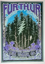 Original silkscreen concert poster for Furthur at Sweetwater Music Hall in Mill Valley, CA in 2013. 16 x 23 inches....