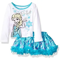 It includes a top featuring her favorite frozen character and tutu skirt. Stylish frilly skirt. Manufacturer: Disney....