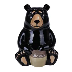 This cookie jar is made of high quality ceramic, hand painted and polished. An easy way to add a unique touch to your...