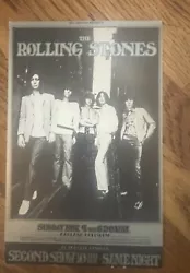 1969 Rolling Stones BG 202 Fillmore Oakland CA Concert Handbill Postcard. Original! Excellent condition!