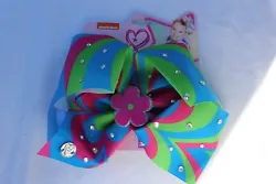 Add some sparkle to your little girls hair with this beautiful Jojo Siwa bow. The multicolor striped pattern and...