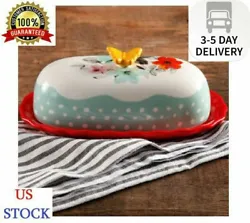 Hand-painted butter dish features an artistic design. We ensure you that we will do what we can to solve any problem.