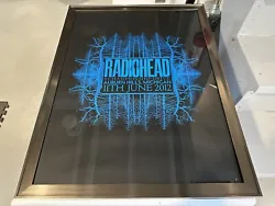 Radiohead Concert Poster - Auburn Hills, MI, June 11, 2012. Silver Marker by the artist, Number 98/250. Poster has been...