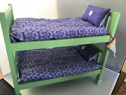 American Girl Retired Camp Bunk Bed Set With Pendant. (for 18 inch dolls)Gently used but there are a few minor knicks....