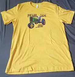 Pearl Jam Moline streaming setlist event t-shirt, unisex size extra large (XL). 100% cotton shirt. This is the yellow...