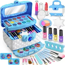 Girls with makeup will be more beautiful and more confident. 【Durable & Material Safety Makeup Set】: Girls can have...