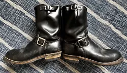 Red Wing Engineer Boots Motorcycle Black Leather Buckle Pull Up Mens 11D. Great pair of boots WITH STEEL TOE in great...