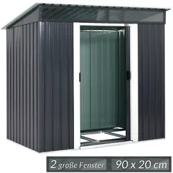 2 fenêtres en polycarbonate Cadre de sol galvanisé Porte coulissante À monter soi-même Protection de bords aux...