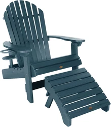 Included Components Adirondack Chair with Ottoman & Cupholder. With its classic form, the King Hamilton Chair is...