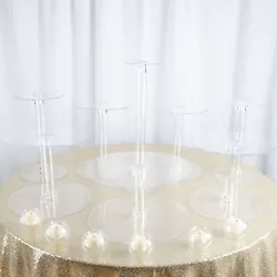 This setup will allow you to arrange it in any design you like on any size table with much more flexibility. Tall tube...