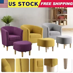 Features: - Made of soft and comfortable linen fabric, easy to clean large space with 1 seats, - 1 Ottoman is included...