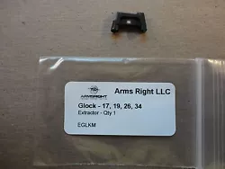 Glock 17, 19, 26, 34 Extractor w/LCI - New Factory OEM - Slide Parts. Qty 1: Extractor. Arms Right has other parts. MFG...