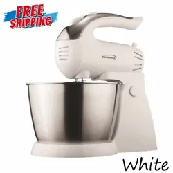 Use the ergonomic and powerful 200w Brentwood SM-1152 5-speed plus turbo stand mixer to easily beat eggs, whip cream,...