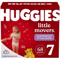 Keep your little one dry and comfortable with these Huggies Little Movers Baby Disposable Diapers. Designed with your...
