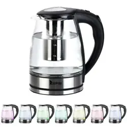 Type: Electric Glass Kettle. Auto shut-off,boil dry and overheat protection. 1 x Electric Glass Kettle. LED Illuminated...