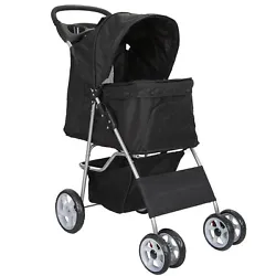 EASY TO ASSEMBLE: Simply unfold the stroller then install the wheels – Easy to turn front wheels rotate at 360...