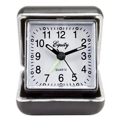 View More Analog Alarm Clocks. Loud beep alarm. Protective black folding case with brass trim. Clock: 2.5